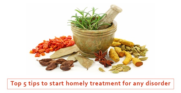 Top 5 tips to start homely treatment for any disorder